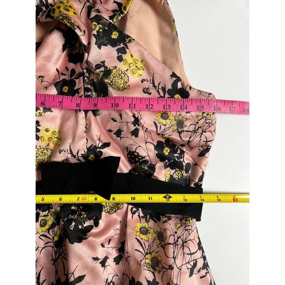 Erdem Floral 100% Silk Halter Top with Bow Belt (Size 6) - Picture 3 of 9